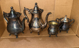 4 Piece Tea Coffee Set Royal Rose By Wallace Silverplate