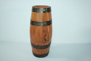 Vintage 9 5 Wooden Whiskey Wine Keg Barrel Mini Miniature Small