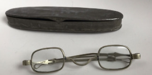 Antique Eyeglasses W Tin Case Spectacles