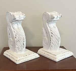 Hand Carved Distressed Corbel Set Of 2