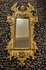 Antique 19th Century Italian Gilded Gold Hand Carved Mirror