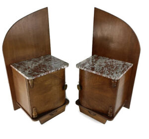 Antique Art Deco Nightstands End Tables Dresser 20s 30s Vanity Cabinets Wood Ca