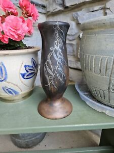 Heintz Sterling Bronze Vase 9 3 4 