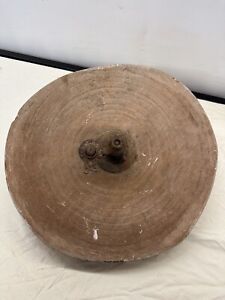Antique Primitive Grinding Stone Wheel Sharpening Tool Country Farm Rustic