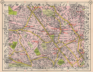 Nw London Cricklewood West Hampstead Brondesbury Kensal Rise Kilburn 1953 Map