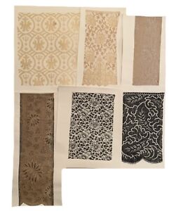 Beautiful Collection Of 6 Early 20th Cent French Lace Designs 1413