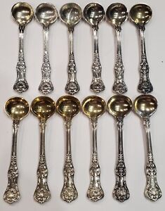 Tiffany English King Sterling Silver Master Salt Spoons Set Of 3