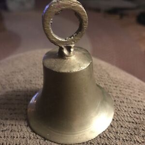 Antique Brass Small Cow Bell Original Old Hand Crafted