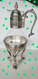 Vintg Carafe Leonard Silver Plated Coffee Warmer With Box 1153 Made In U S A