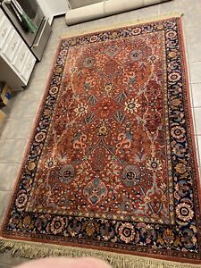 Excellent Original Karastan Red Multicolor Wool Carpet Rug 5 9 X 9 