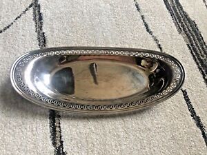 Vintage Meriden S P Co Hammered Silver Plate Bread Tray Sp Co 2317 Look Rare