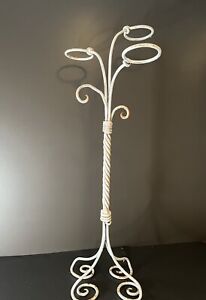 Vintage White Cast Iron African Violet Plant Stand