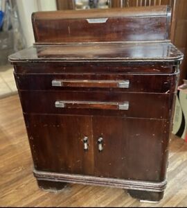 Antique Hamilton Oak Dental Cabinet Vintage Storage Secretary Medical Doctors 1