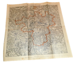 Historsche Map Goeppingen 1934 Guide Road Map 30s 30er Map