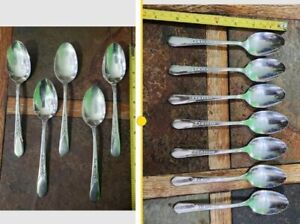 Set Of 12 C1941 Priscilla Ladyann Silverplated Teaspoons Tea Spoons