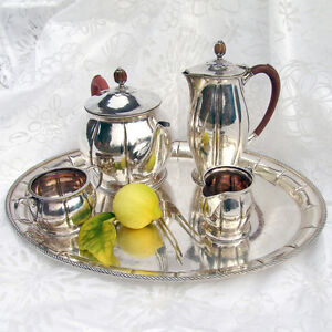 Important Liberty And Company 6 Piece Tea Set Sterling Silver