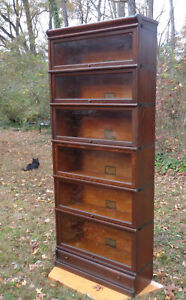 Globe Wernicke Antique Barrister Bookcase Stacking Display Case Quartersawn Oak