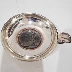 Antique Sommelier Cup W Queen Victoria Silverplate Wine Tasting Cup