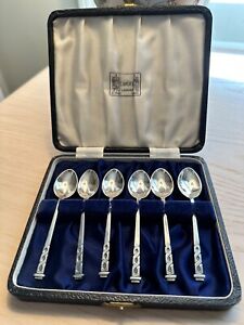 Liberty Of London Boxed Set Of Six Sterling Coffee Spoons 1946