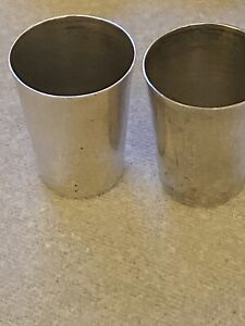 P Lopez G Signed 925 Sterling Silver Shot Glasses 2 Pc