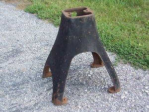 Antique Cast Iron Cream Separator Base Stand Steampunk Industrial Table Pedestal