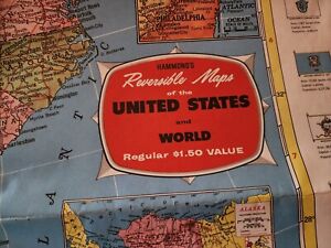 Vintage Hammond S Superior Map Of The United States 50 X 33 