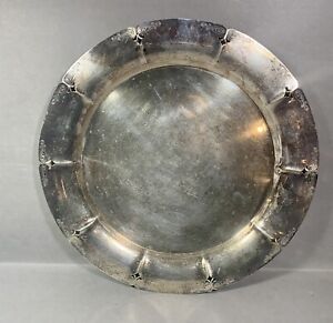 Vintage Poole Silver Co Round Epns Silver Plate Taunton Massachusetts