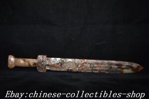 50 5cm Old Chinese Hongshan Culture Han Dynasty Old Jade Treasured Sword