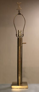 Stiffel Vtg Mid Century Modern Hollywood Regency Brass Cylinder Table Desk Lamp