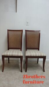 2 French Regency Cherry Cane Back Dining Room Side Chairs National Mount Airy A