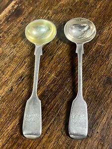 Pair Of Antique English Silver Spoons 1885 