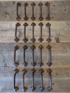 20 Cast Iron Handles Rustic Drawer Bin Pulls 5 1 4 Long Home Decor Kitchen