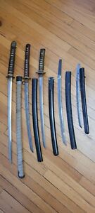 Five Japanese Nihonto Katana And Wakizashi Swords