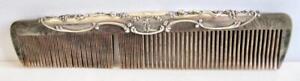 Antique Tiffany Co Sterling Comb Late 19th Early 20th Century Ornate