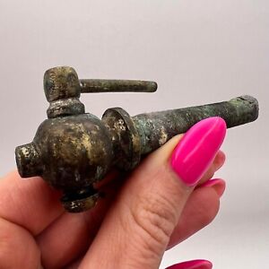 Antique Vintage Old Bronze Brass Samovar Faucet Tap Spout Water Urn Tank