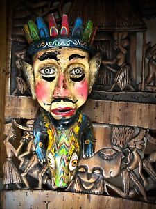 Stunning Rey Moro The Lizard King Mexican Dance Folk Art Mask Museum Piece