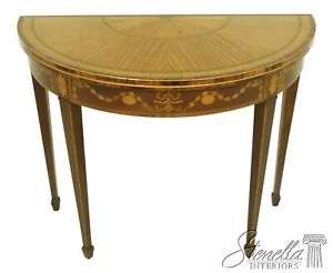 50981ec Baker Stately Homes Collection Inlaid Flip Top Table