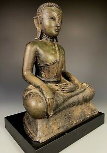 Fine Thailand Thai M Ravijaya Bronze Buddha Kingdom Of Chiang Saen Circa 15th C 