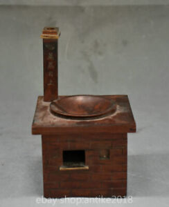 6 8 Old Chinese Huanghuali Wood Carved Dynasty Top Of A Kitchen Range Statue