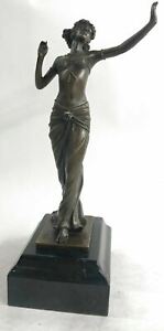 Art Deco Bronze Dancer Ballet Statue Sculpture Abstract Art Mid Century Decor