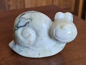Super Cute Happy Snail Jade Crystal Carving Xl 1048 Grams Collectible