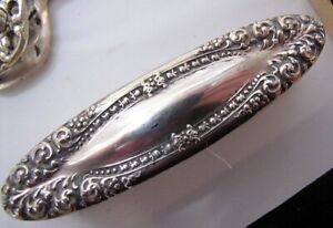 Antique Sterling Silver Horsehair Clothes Grooming Brush Beautiful 