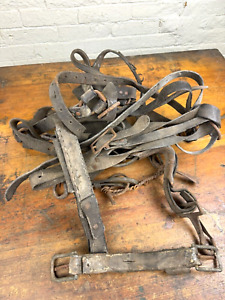 Antique Leather Horse Tack 16 Different Sizes Leathersmith Lot Repurpose