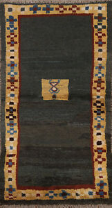Geometric Tribal Rug 3x6 Handmade Wool Carpet