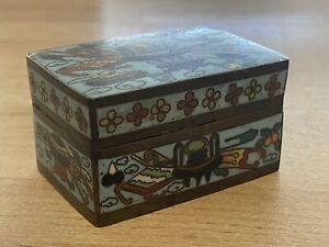 19th Century Qing Dynasty Cloisonne Opium Box Stunning 