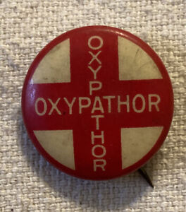 Oxypathor Button Pin Antique Quack Medical Device Vintage Old Badge