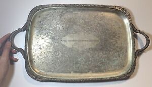 Officers Of Torpedo Squadron Epc Butler S Silver Tray With Handles