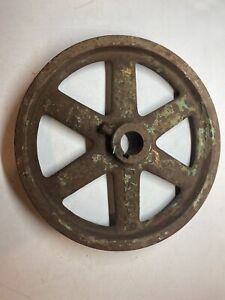 Antique Cast Iron 9 Inch Industrial Salvage Cart Caster Wheel Steampunk