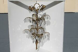 Rare 19thc Art Nouveau Gilt Bronze Palm Chandelier By Josef Hoffmann Original
