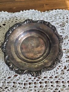 Vintage Poole Silver Co Epns Silver Plate Bowl Trinket Dish
